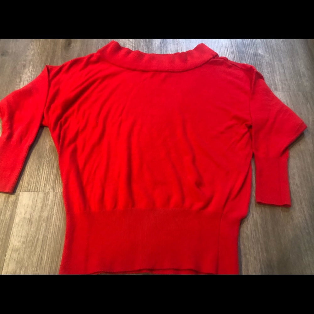Express off the shoulder sweater in red